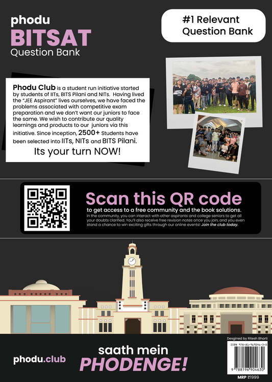 Phodu BITSAT Question Bank for BITSAT 2026